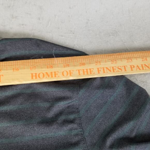 Greg Norman Pullover Shirt Mens Large Gray Stripe PlayDry Golf Performance Shark - Picture 7 of 13